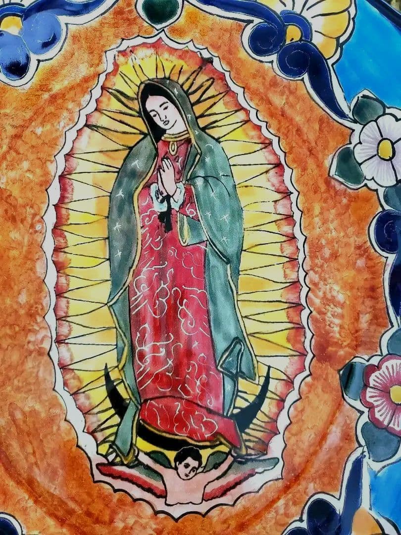 グアダルーペ　皿　メキシコ　マリア