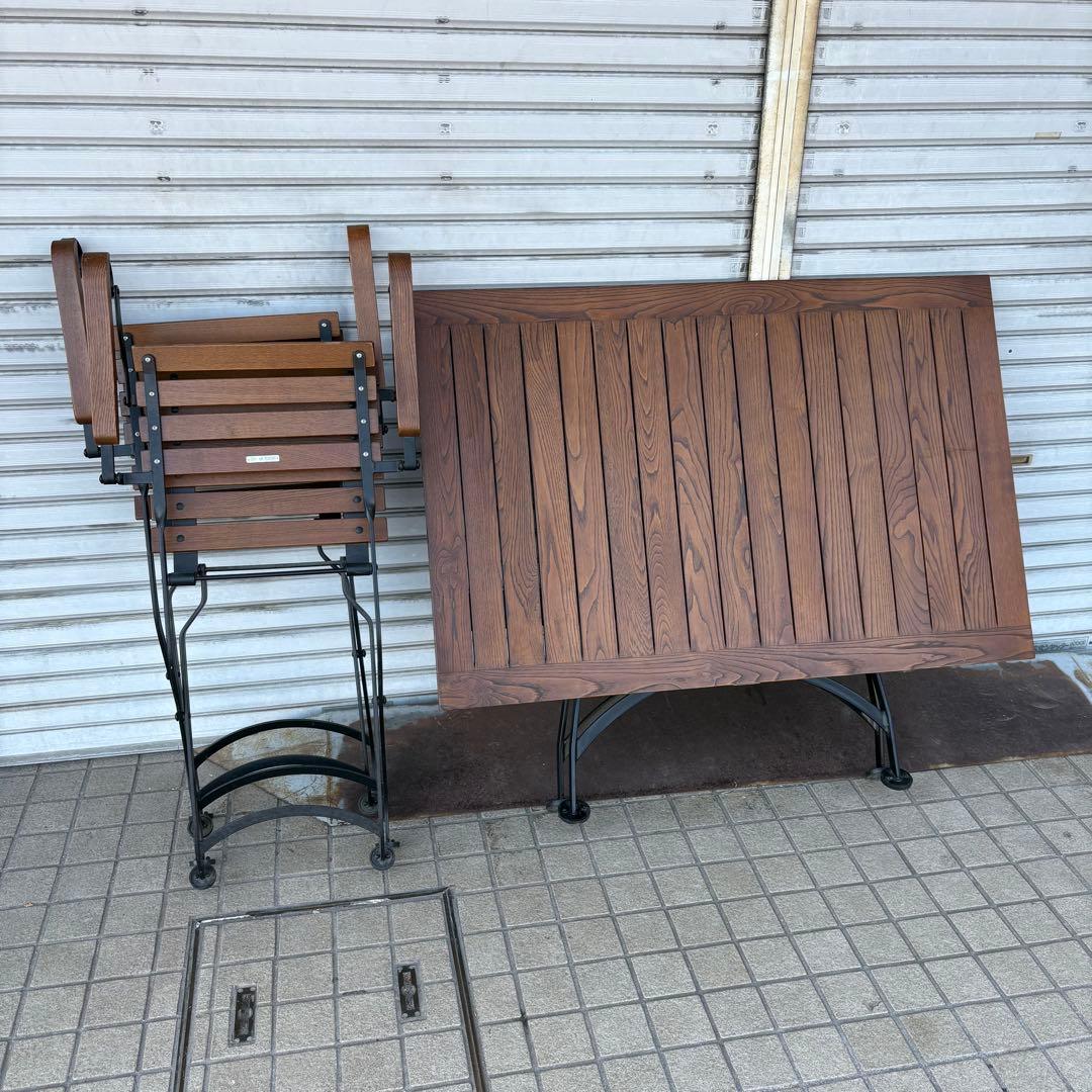 demar forge ガーデンテーブルセット　フォールディングチェア　折り畳み