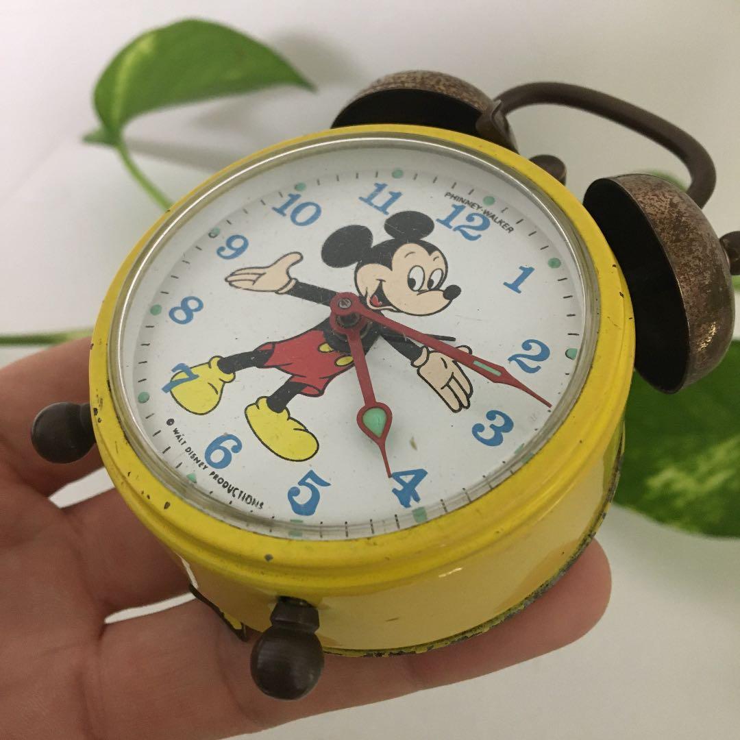 希少　レトロ　Disney   ミッキー  目覚まし時計
