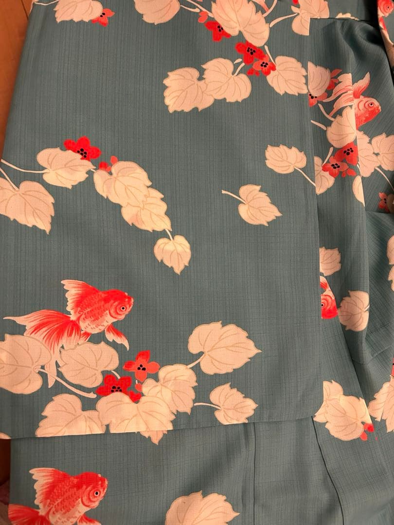 ふりふ　金魚水色浴衣