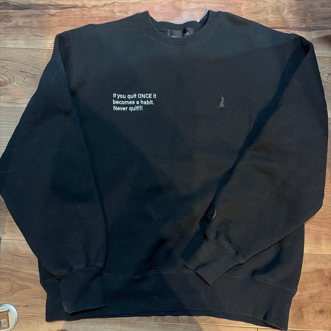 #FR2 GOLF メッセージプリント スウェット ブラック