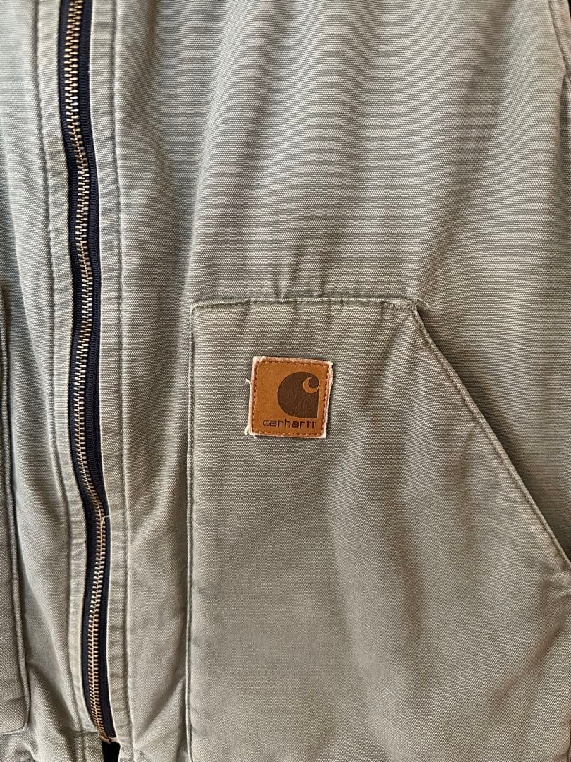 carhartt オリーブ ジップアップベスト