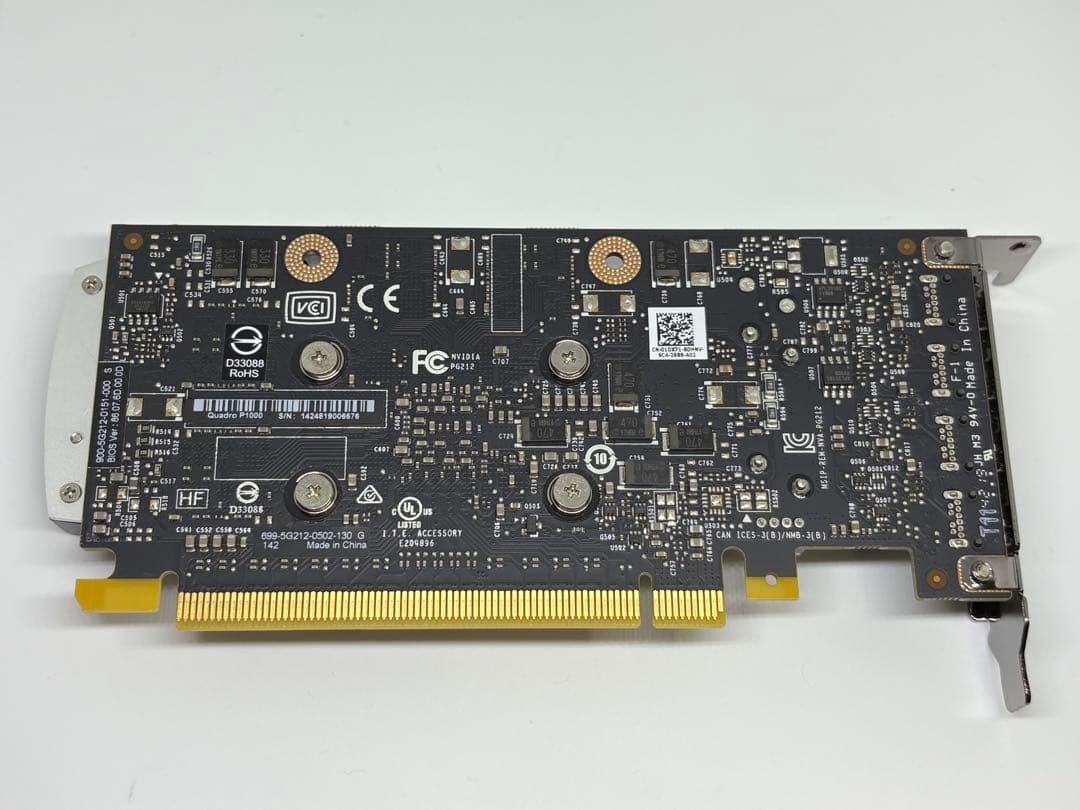 NVIDIA QUADRO P1000★ロープロファイルブラケット