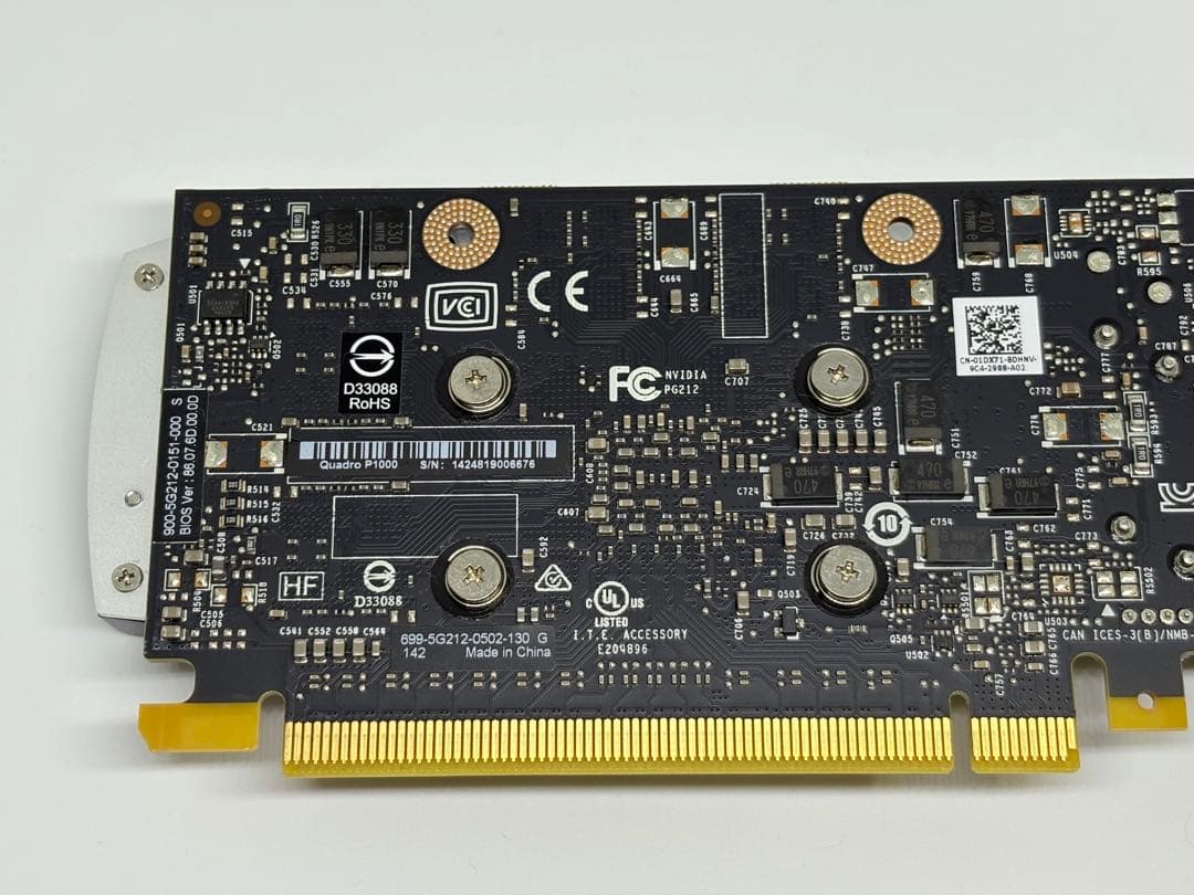 NVIDIA QUADRO P1000★ロープロファイルブラケット