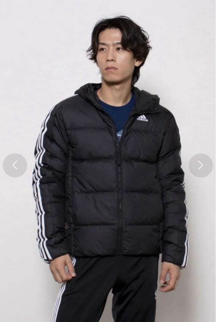 ポインコ弟様　メンズ　フーディダウン　アウター　ブラック　軽量　撥水　M