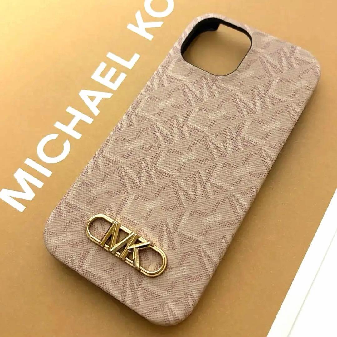 マイケルコース☆新品☆ロゴ iPhone 15ケース MagSafe/ピンク