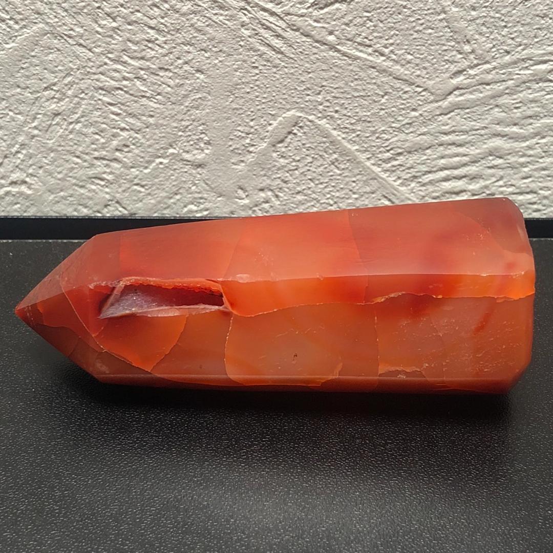 カーネリアン 天然石 六角柱 パワーストーン 浄化 約8.6cm