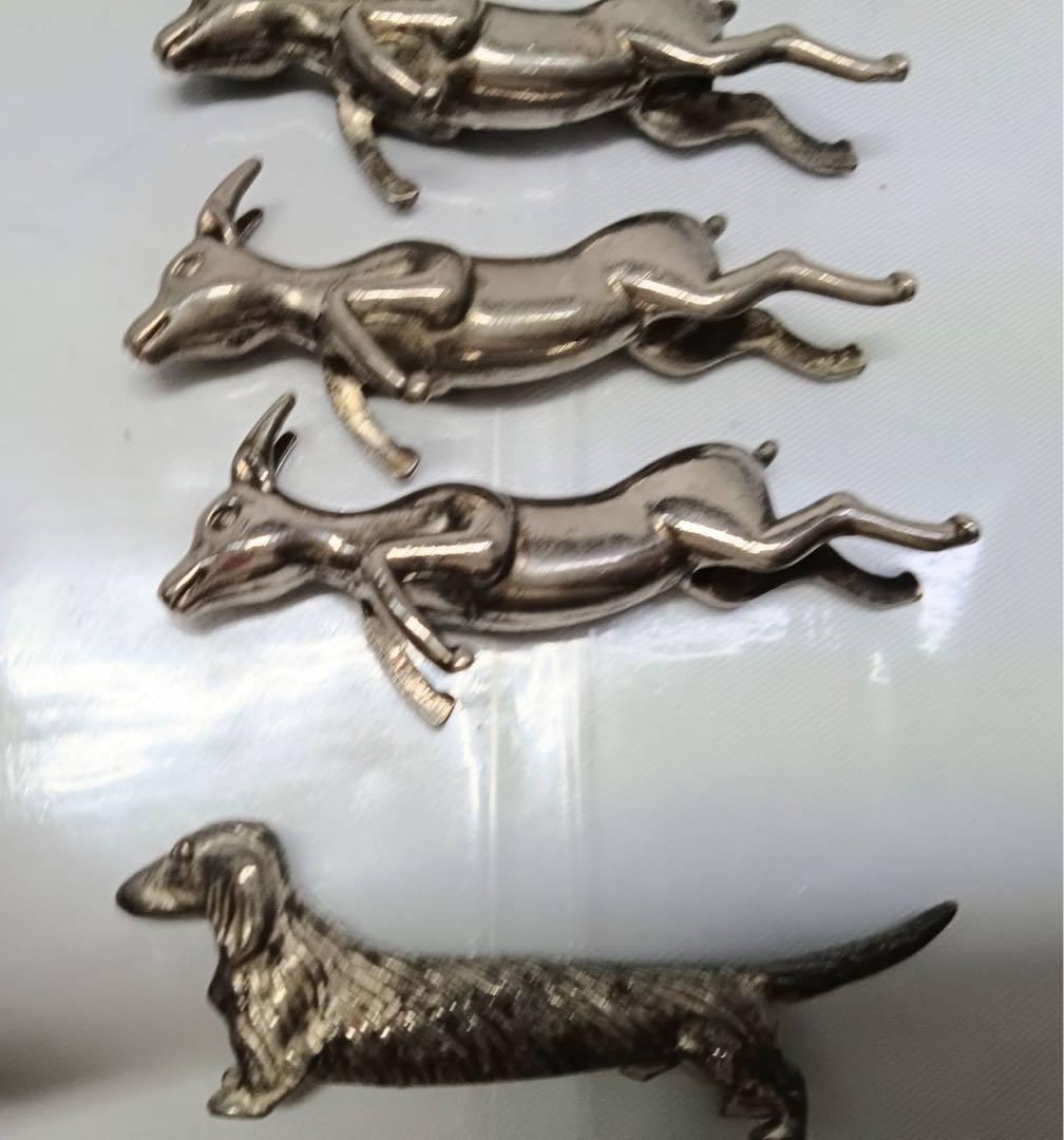 【k】箸置き 馬 犬 兎 カンガルー アンティーク 5点 インテリア 置物