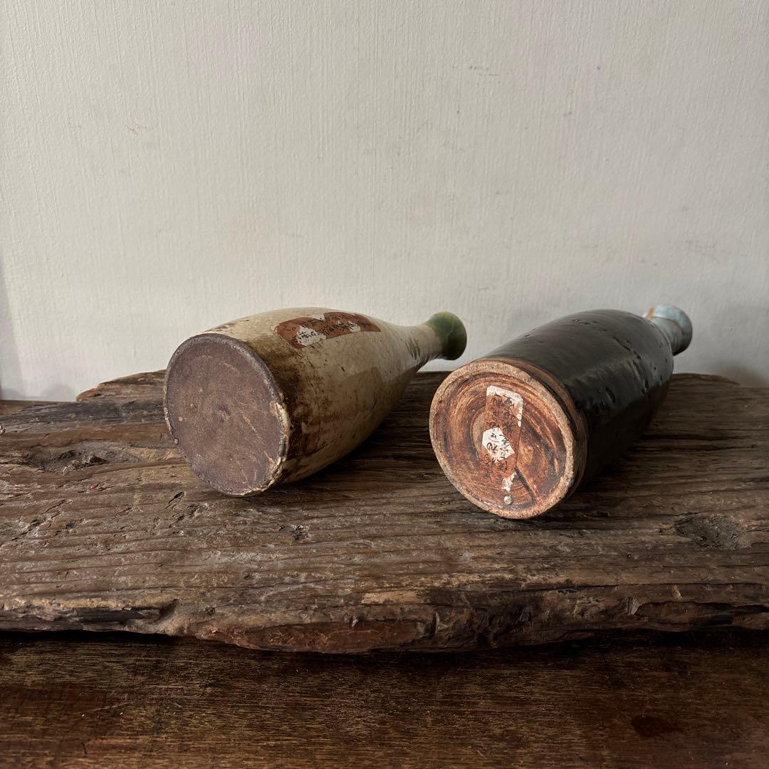 時代　織部　唐津　徳利　江戸時代　花入　アンティーク　古美術　骨董　検:李朝