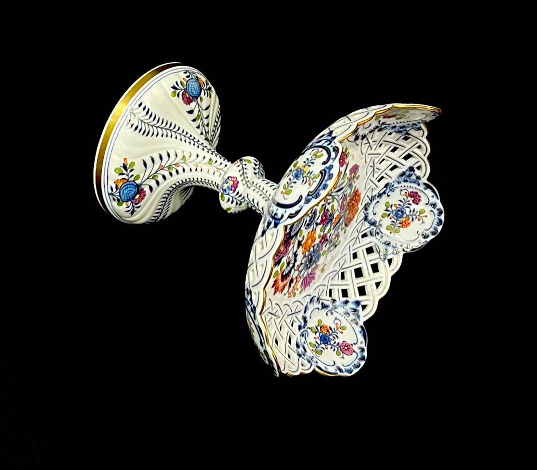 マイセン /※極稀少1級品 最上級装飾　カラーオニオン　大型コンポート