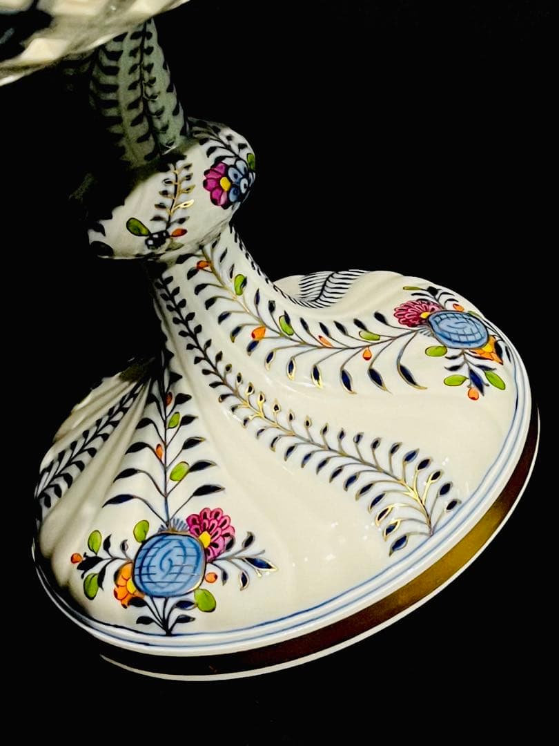 マイセン /※極稀少1級品 最上級装飾　カラーオニオン　大型コンポート