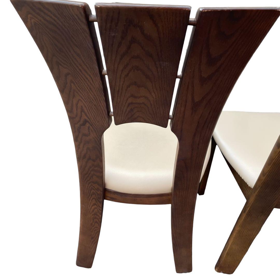 【希少】浜本工芸　ダイニングチェア　２脚セット　レザー　チェア　シンプル a