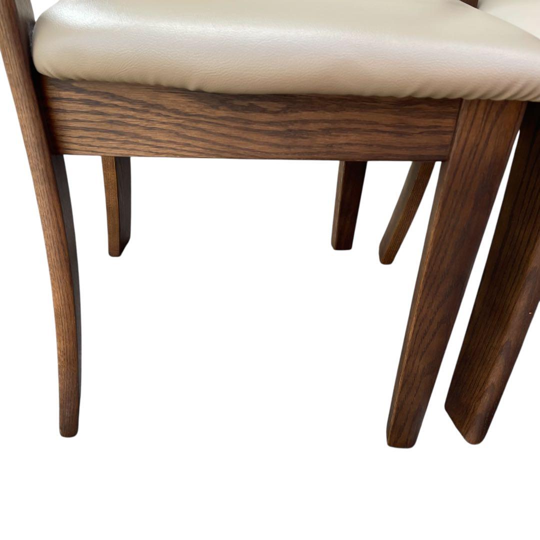 【希少】浜本工芸　ダイニングチェア　２脚セット　レザー　チェア　シンプル a