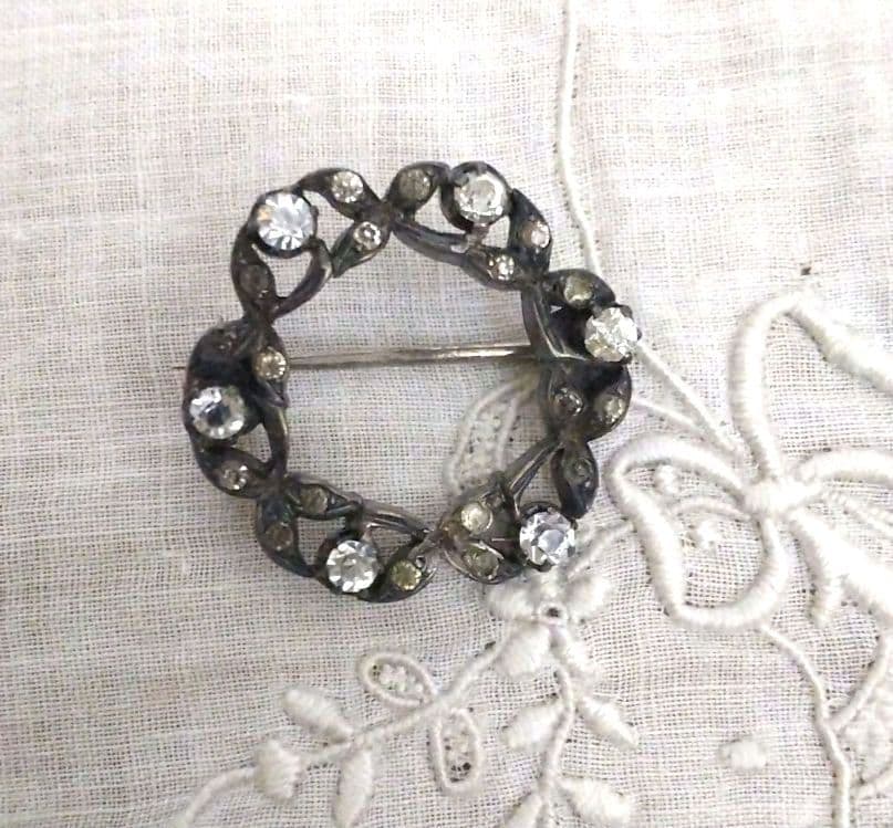 アンティーク ブローチ ペーストガラス ブロカント フランス