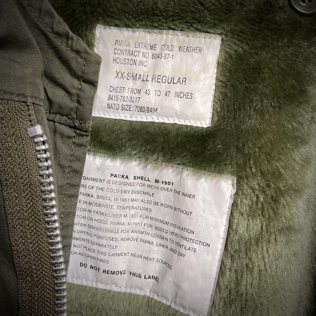 ファーライナー付き ヒューストン モッズコート M51 ミリタリー オリーブ