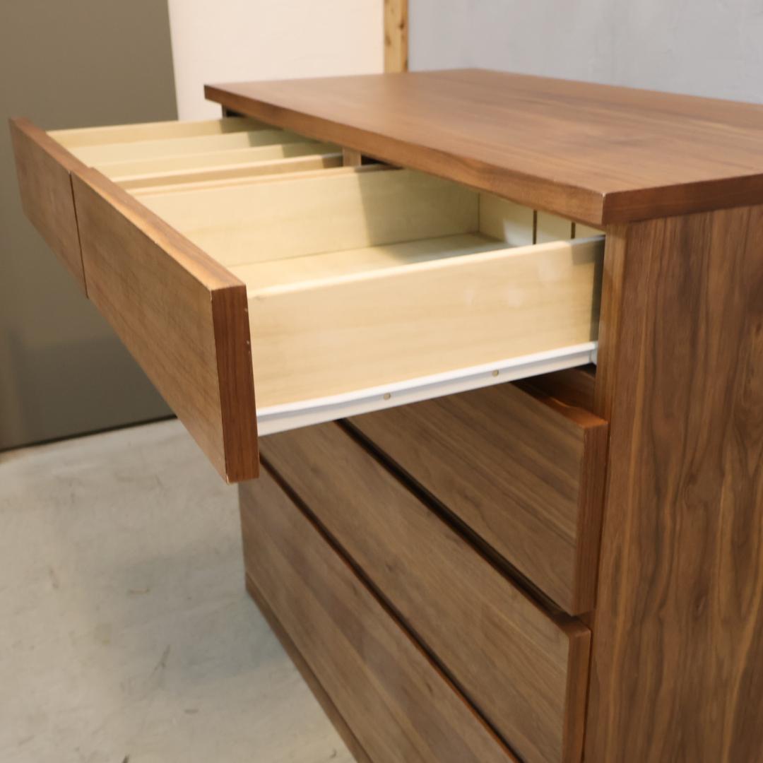 MUJI 無印良品 ウォールナット材 4段チェスト シンプル ナチュラルモダン