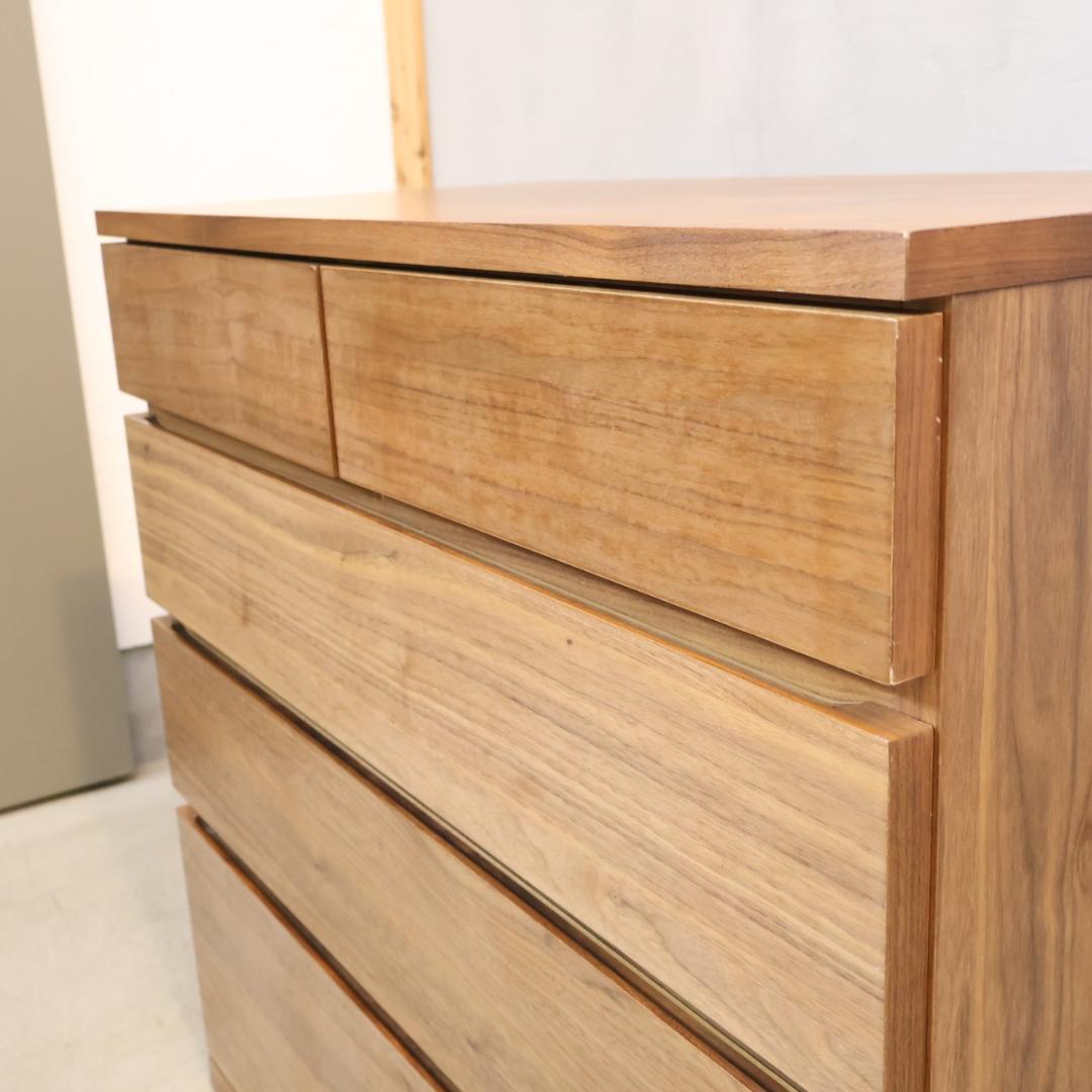 MUJI 無印良品 ウォールナット材 4段チェスト シンプル ナチュラルモダン