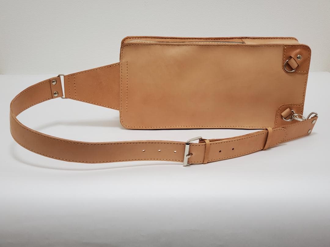 ベビち さんオーダー　ショルダーバック　ハンドメイド　ヌメ革　レザークラフト