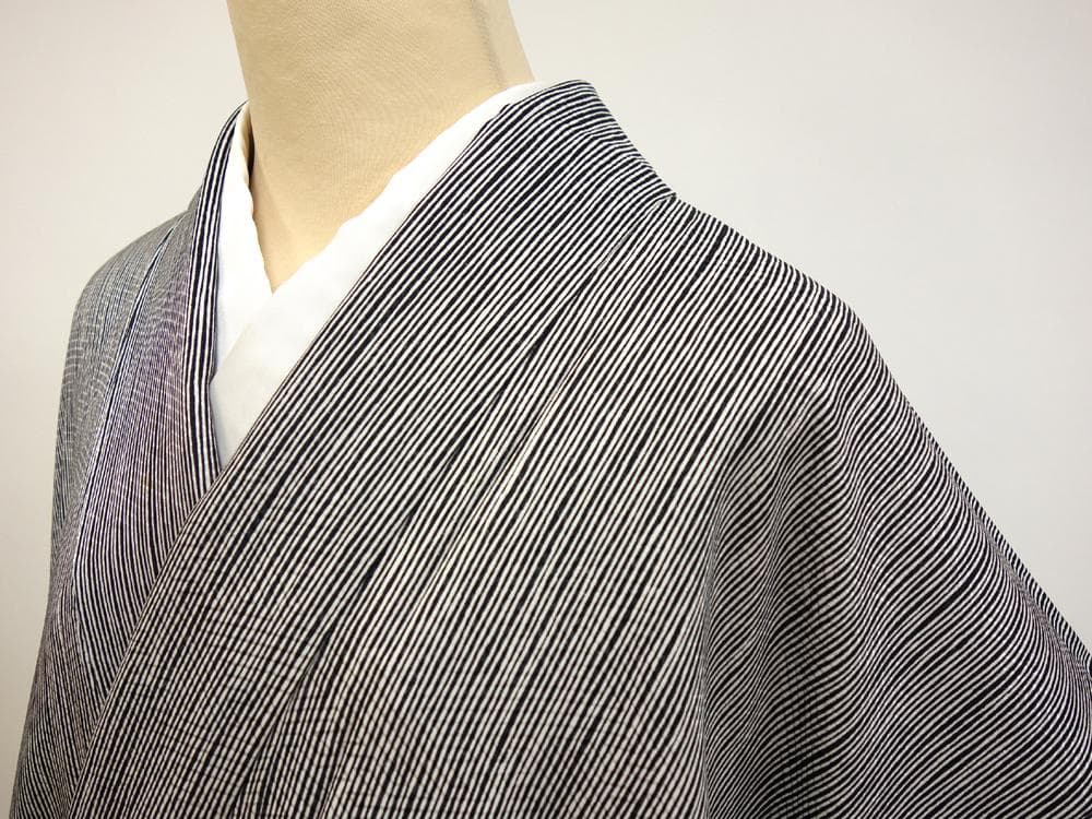【SALE30%OFF】shimako未使用美品 訪問着 縞に梅模様