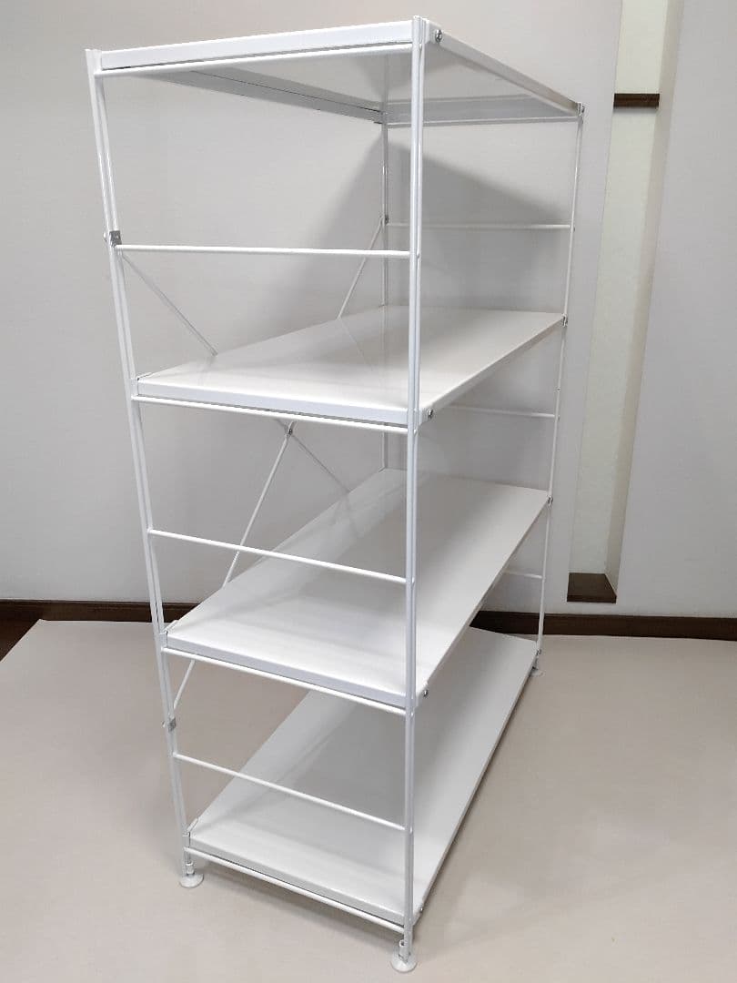 【無印良品】スチールユニットシェルフ・スチール棚セット・中 /ライトグレー(白)