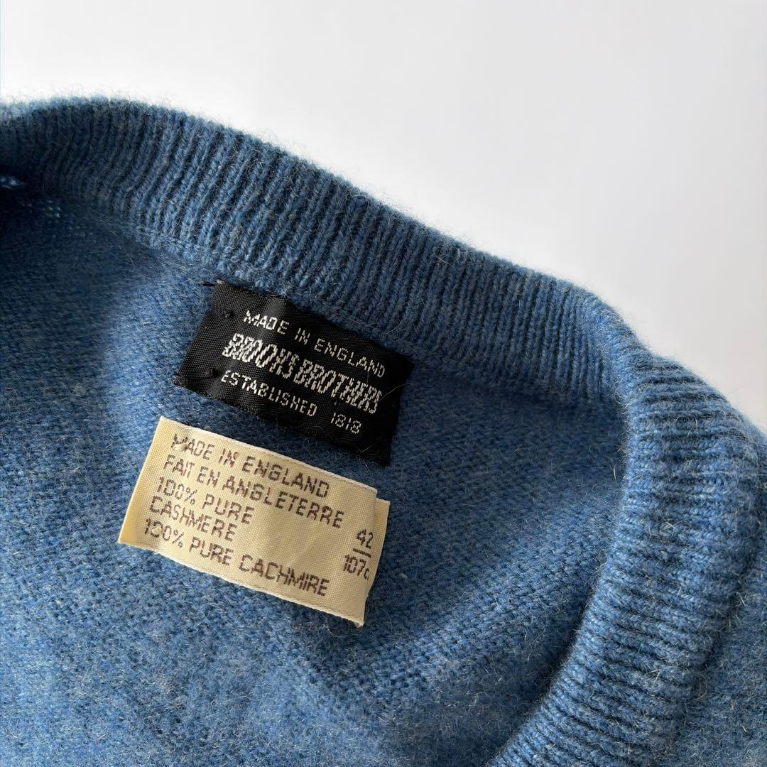 70-80s イングランド製 ブルックスブラザーズ カシミアセーター