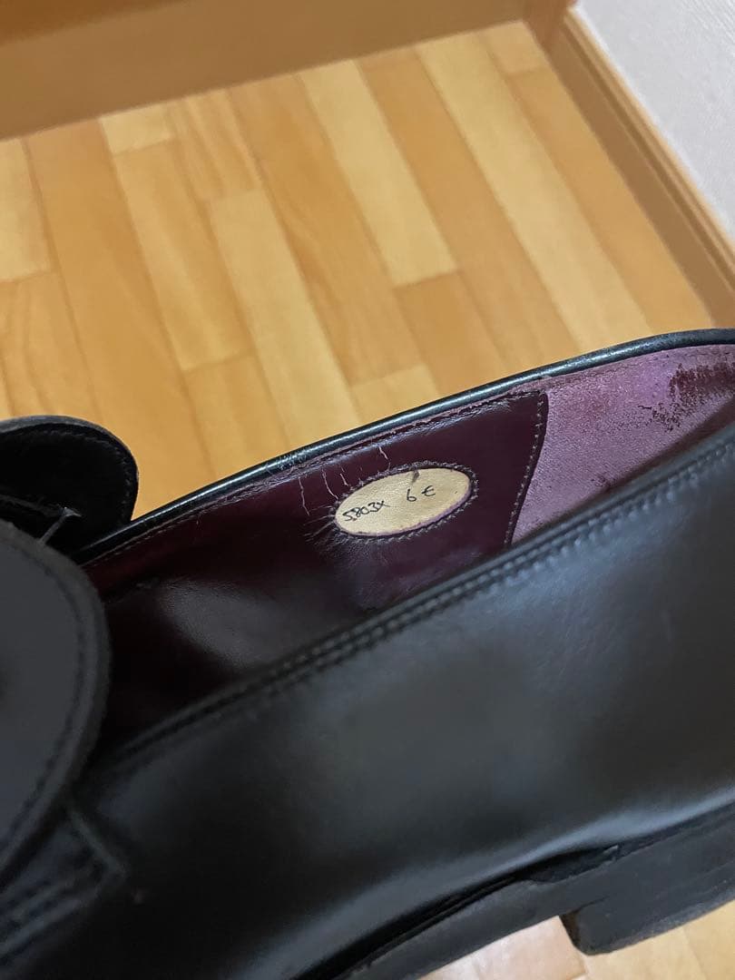 m*3様 ジョージクレバリー バタフライローファー ブラック サイズUK6E ビ