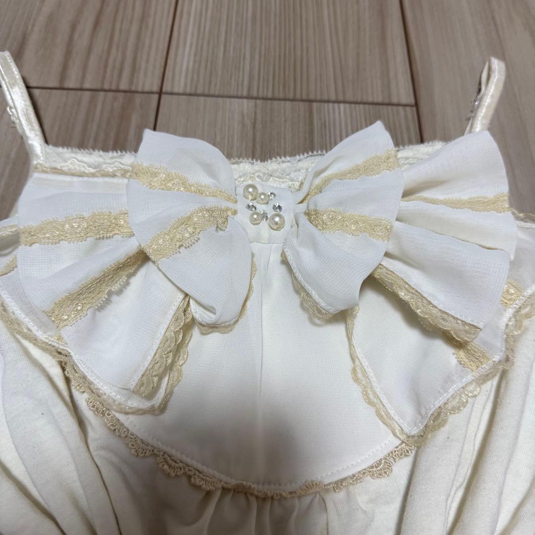 【希少】00s 美品 axes femme ビッグ リボン キャミソール 白 M