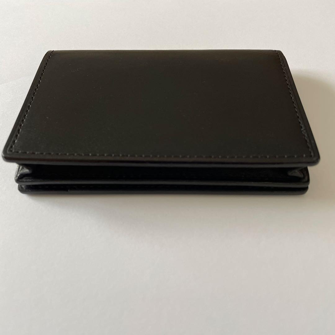 土屋鞄　ヌメ　名刺入れ　ブラック
