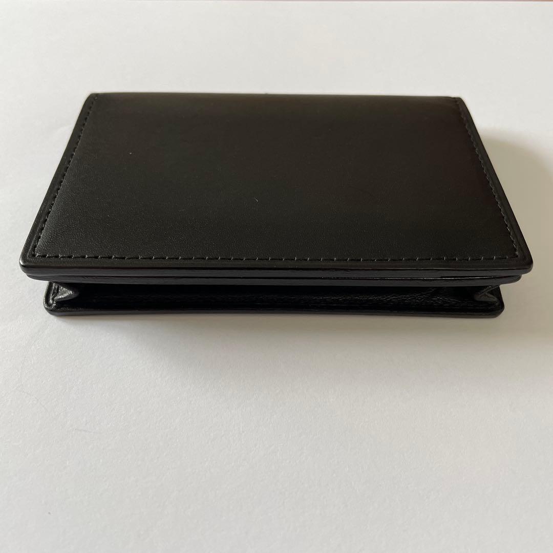土屋鞄　ヌメ　名刺入れ　ブラック
