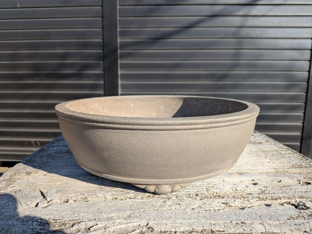 盆栽鉢　上下紐雲脚丸鉢