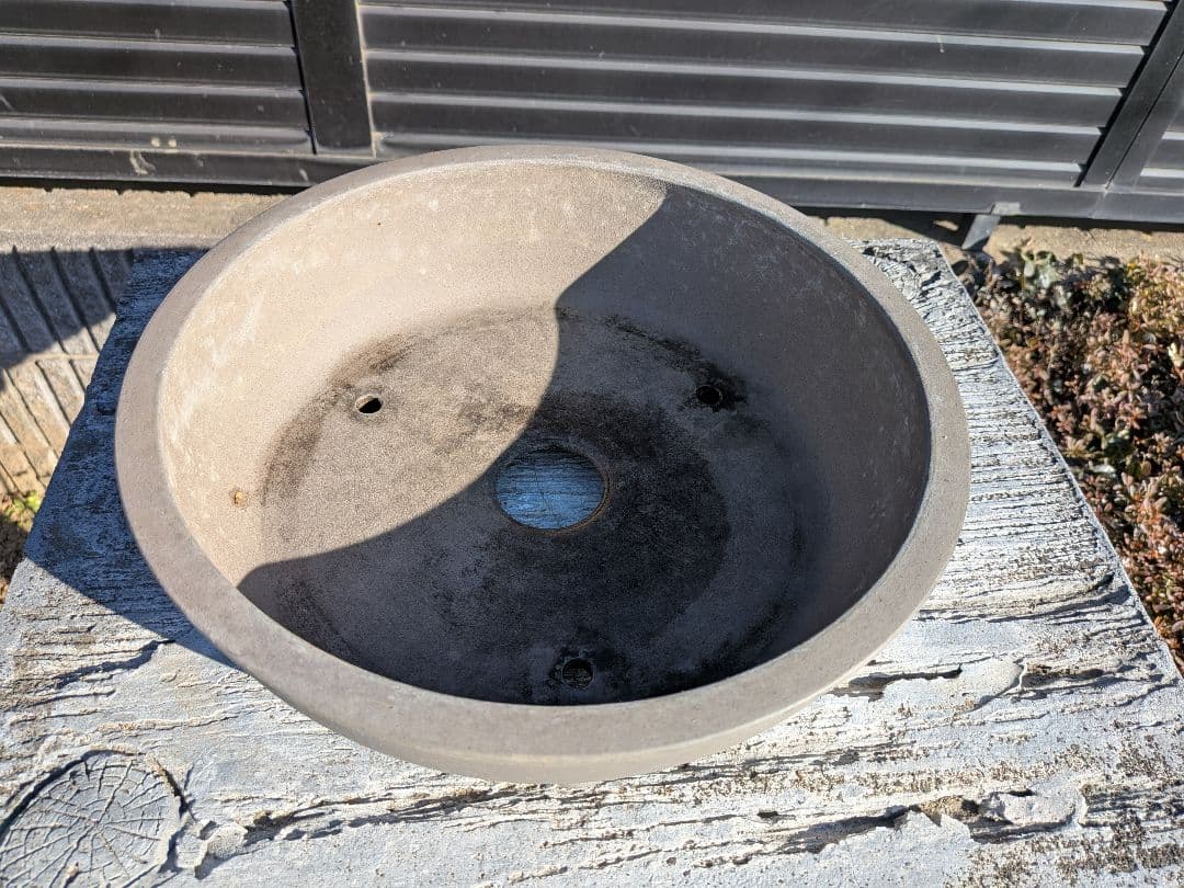 盆栽鉢　上下紐雲脚丸鉢