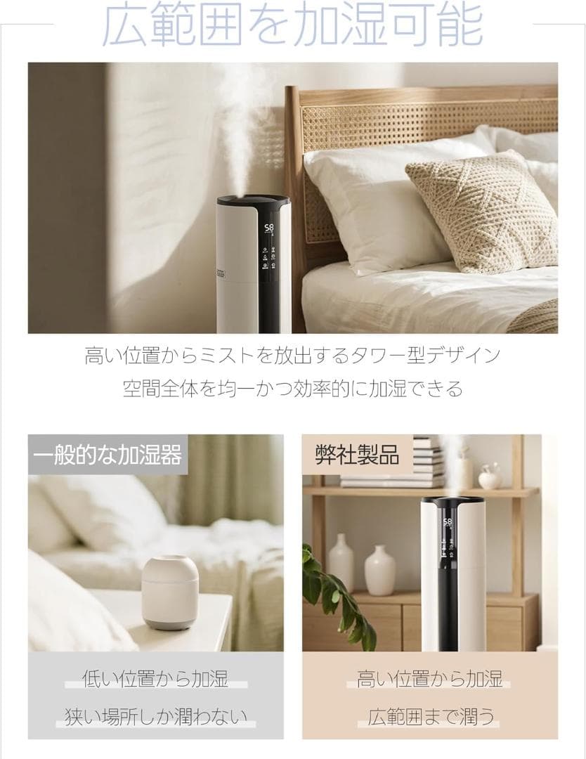 【M3170-101-70】加湿器 大容量 空気清浄機能 10L