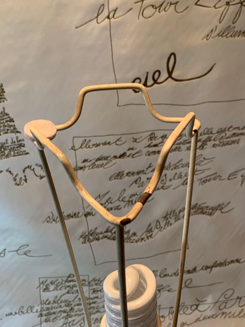 ロイヤルデルフト　破格！レアなビンテージの大型電気スタンドシェードも手書きです！