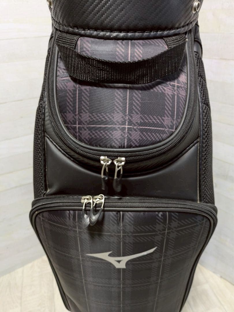 MIZUNO キャディバッグ チェック柄デザイン【左右で色違い】