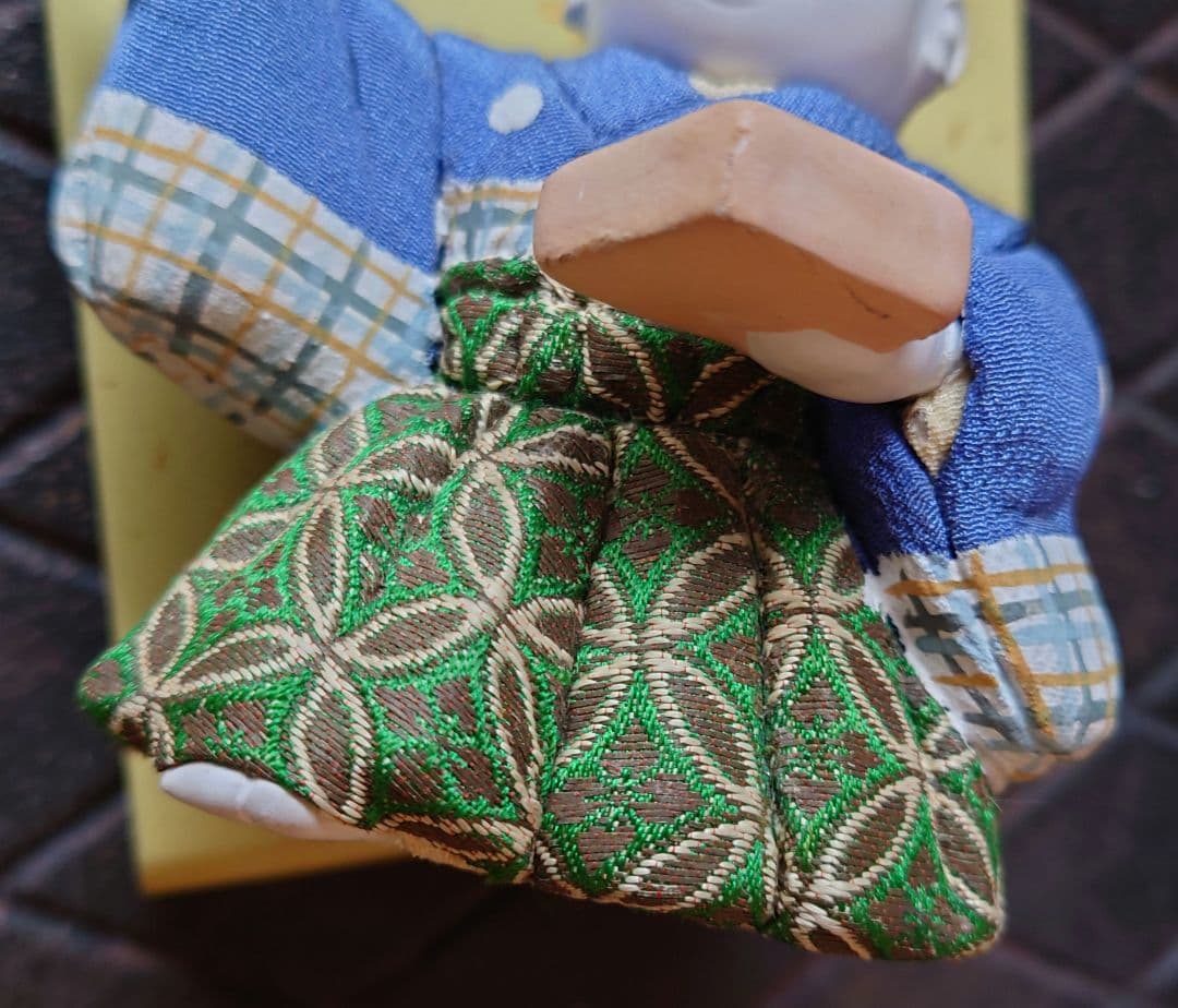 木目込人形　節分　寿凰作　共箱入　銘朱印　昭和初期　市松人形　御所人形　日本人形