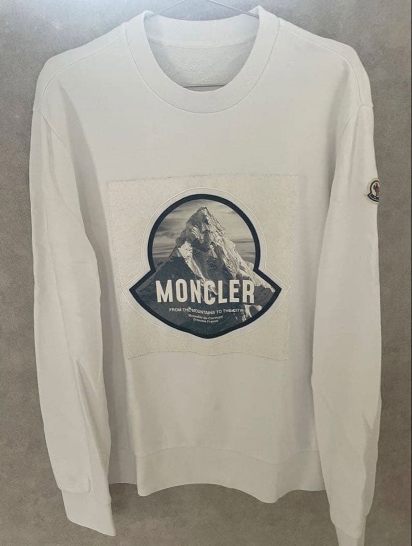MONCLER ホワイト 長袖トレーナー