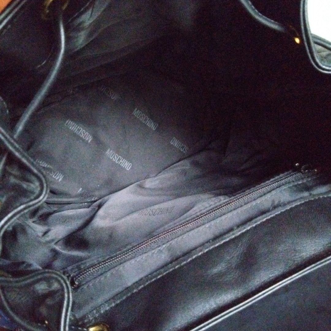 美品❗️　MOSCHINO　ヴィンテージ　キルティングレザー　リュック　ハート