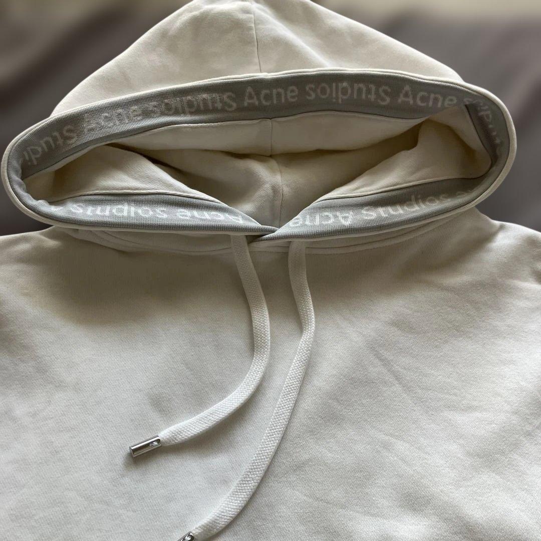 ACNE STUDIOS アクネストゥディオスロゴテープスウェットパーカー白S
