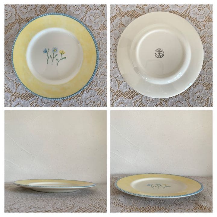  STAFFORD プレート 2枚 イギリス製 陶磁器 ボタニカル花柄