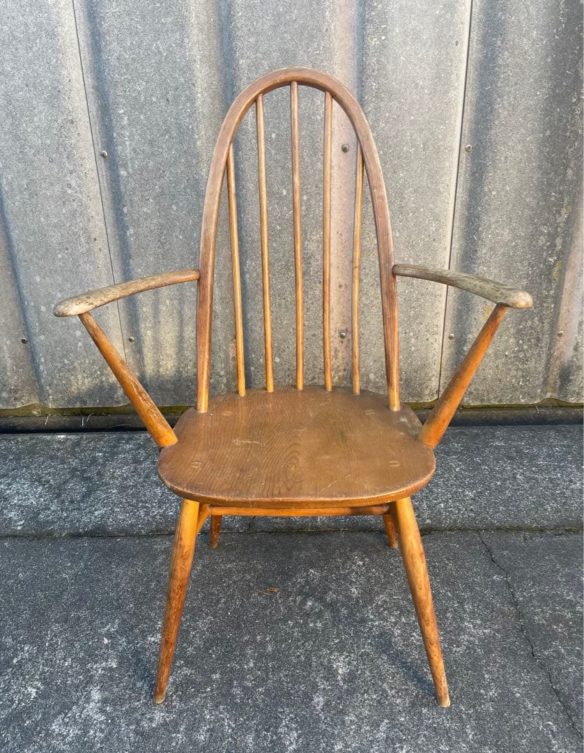 ビンテージ/英国製/ERCOL/アーコール/クェーカーチェア/アームチェア/椅子