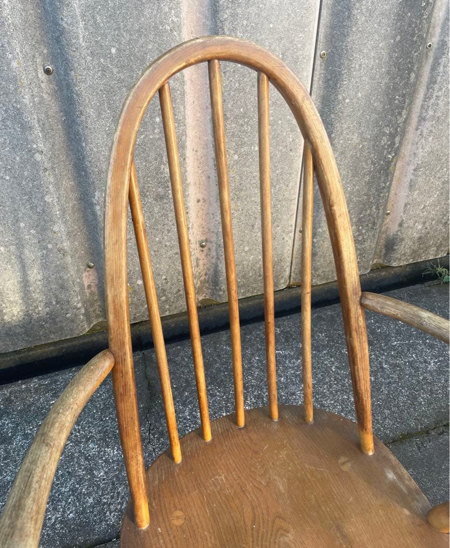 ビンテージ/英国製/ERCOL/アーコール/クェーカーチェア/アームチェア/椅子