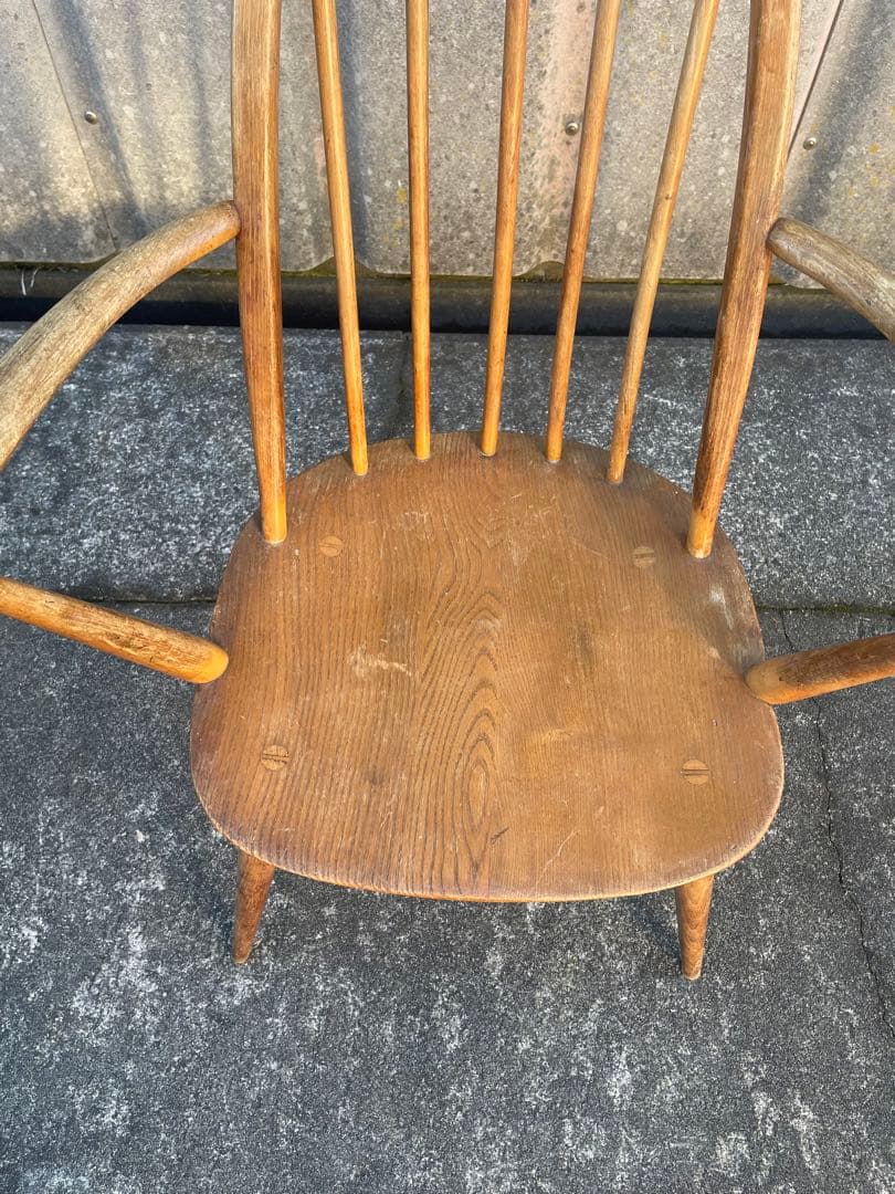 ビンテージ/英国製/ERCOL/アーコール/クェーカーチェア/アームチェア/椅子