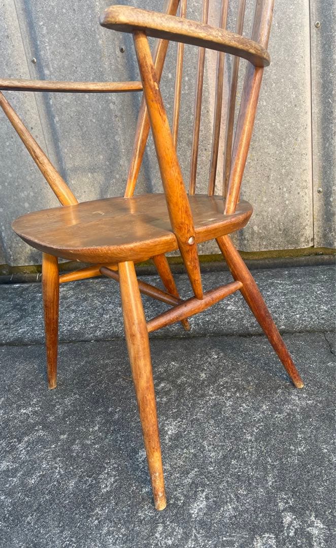 ビンテージ/英国製/ERCOL/アーコール/クェーカーチェア/アームチェア/椅子