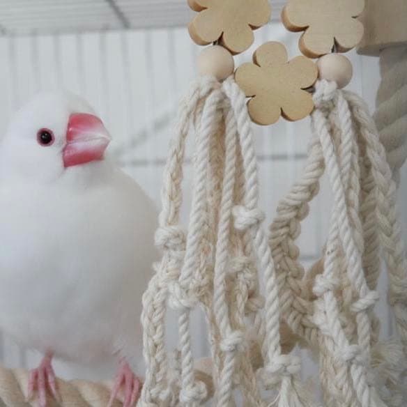 安全で安心《お花のナチュラルかみかみ》鳥おもちゃ インコおもちゃ