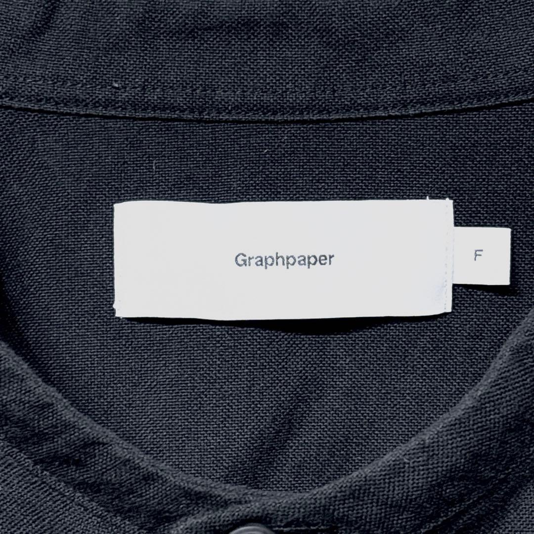 Graphpaper グラフペーパー バンドカラーシャツ ブラック コットン