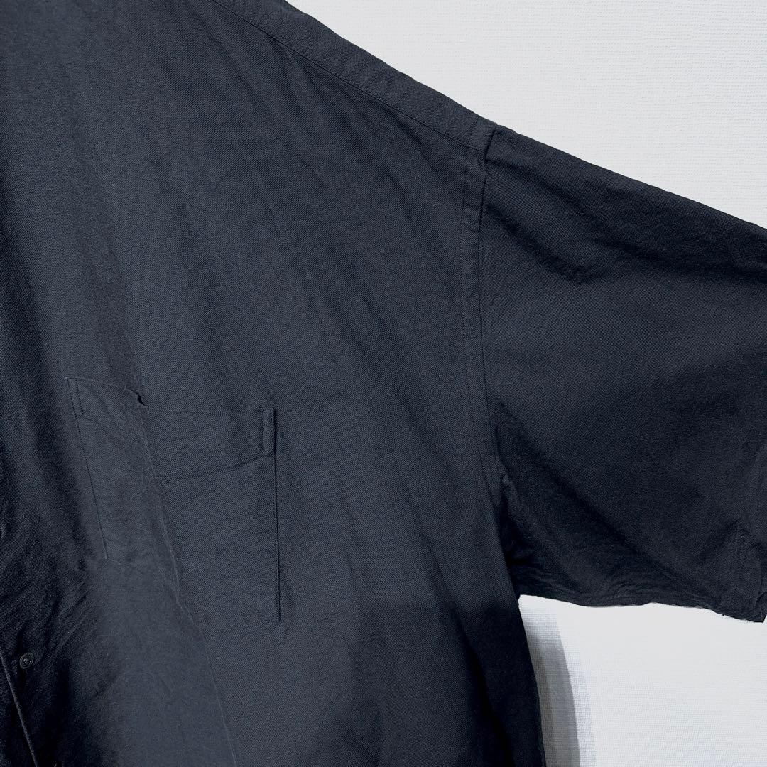 Graphpaper グラフペーパー バンドカラーシャツ ブラック コットン