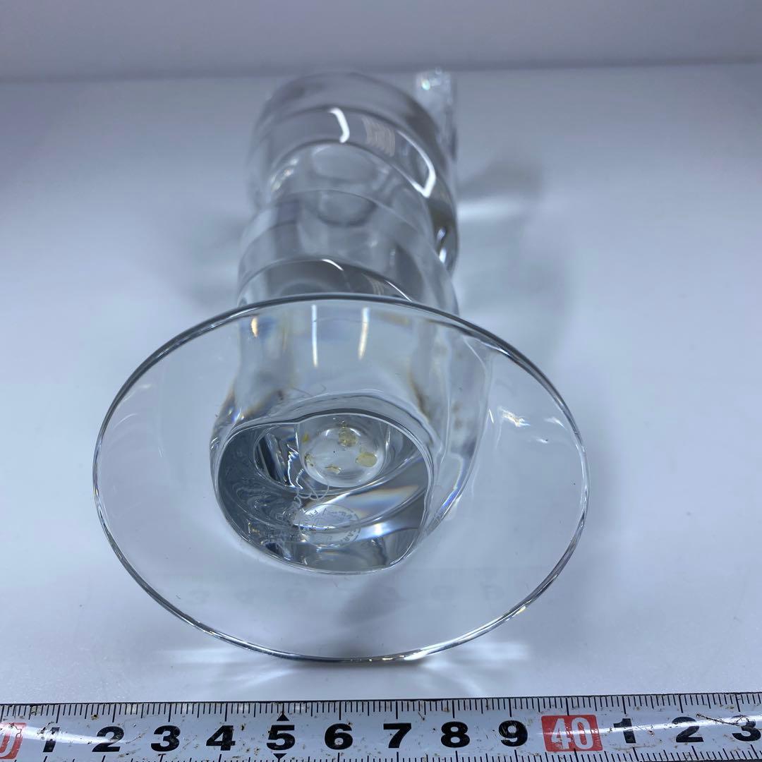 専用バカラ　スパイラル花瓶　共箱　高さ21.2㎝　東Y6-1008☆1Fトヒルサ