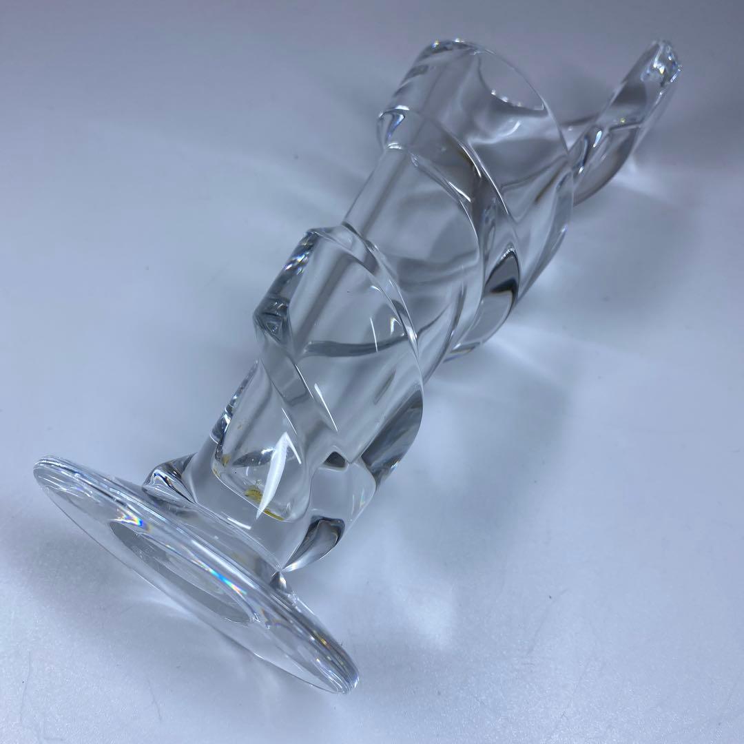 専用バカラ　スパイラル花瓶　共箱　高さ21.2㎝　東Y6-1008☆1Fトヒルサ