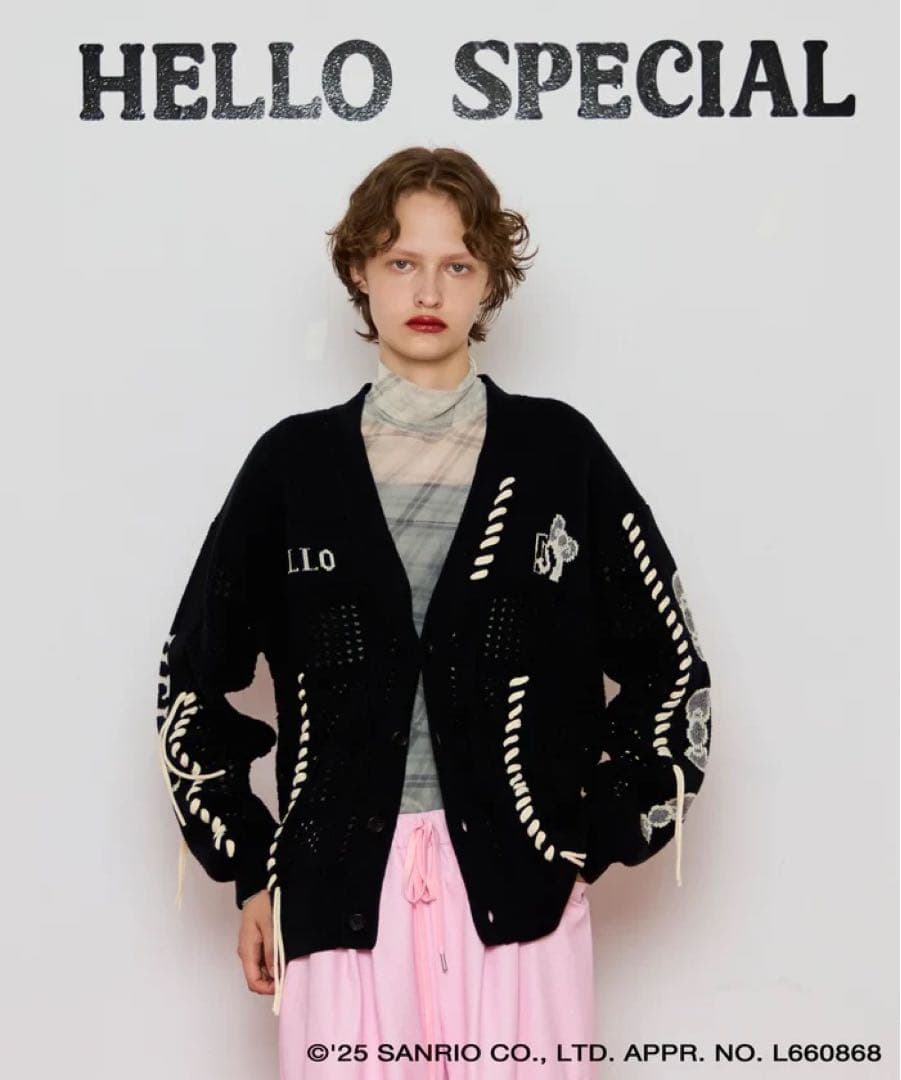 ハローキティ × メゾンスペシャル クロシェライクニットカーディガン 入手困難