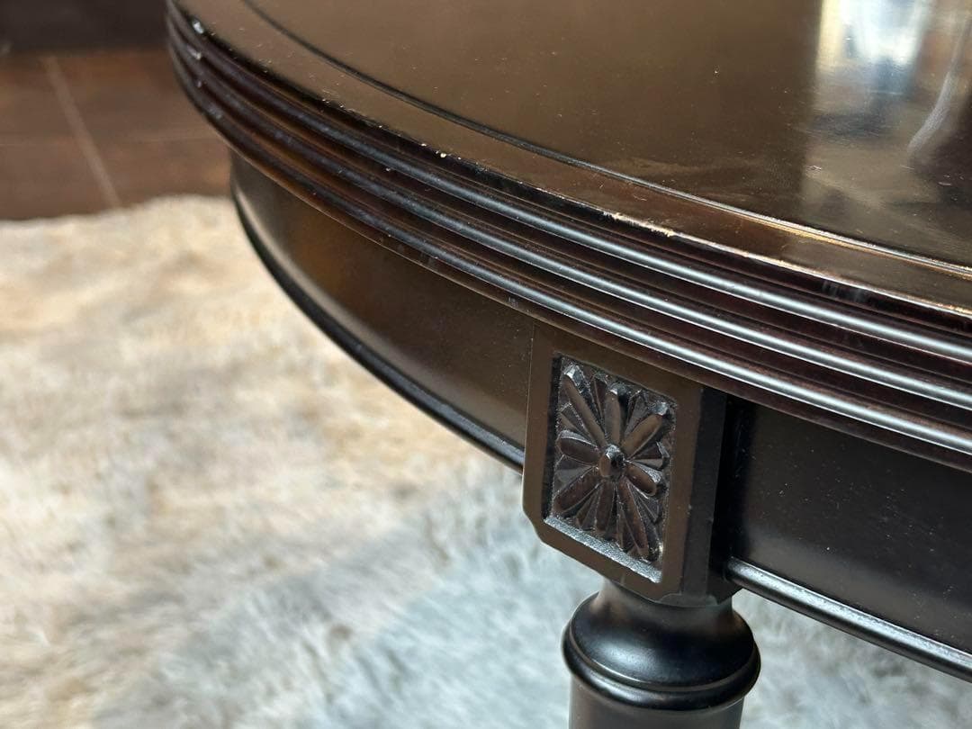 モリシゲ　ローテーブル　ラウンドローテーブル　ブラウン　テーブル　円卓　ISG